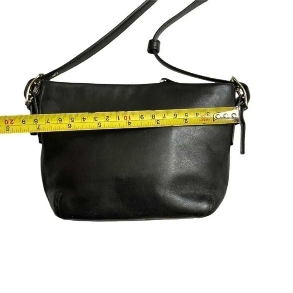Coach black leather vintage mini bucket bag rare
